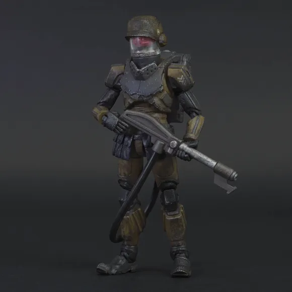 Acid Rain Reaction Figures W1 - Cortex Commander Flame Trooper Marine