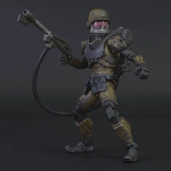 Acid Rain Reaction Figures W1 - Cortex Commander Flame Trooper Marine