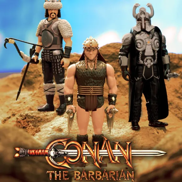 Conan The Barbarian Reaction Figures Wave 01 - Thulsa Doom, Pit Fighter Conan, Subotai