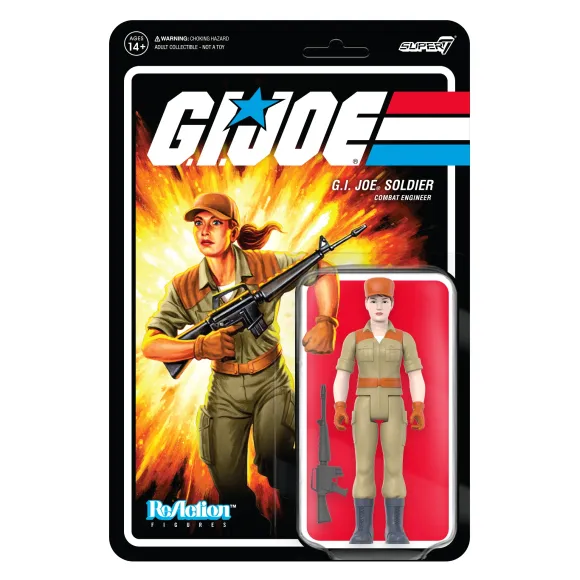 G.I. Joe Reaction Figures Wave 3 - Female Combat Engineer Ponytail Hair (Pink)