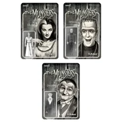 Munsters Reaction Figures Wave 2 Grayscale Set Of 3