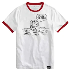 Peanuts T-Shirt - Snoopy On The Moon Ringer
