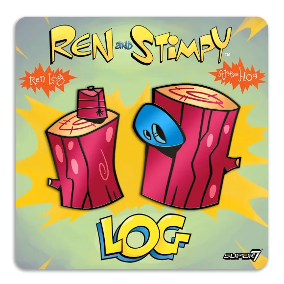 Ren & Stimpy Enamel Pin - Log! 2-Pin Set
