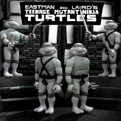 Teenage Mutant Ninja Turtles Reaction Figure Wave 9 - Donatello, Leonardo, Michelangelo & Raphael (Comic Greyscale)