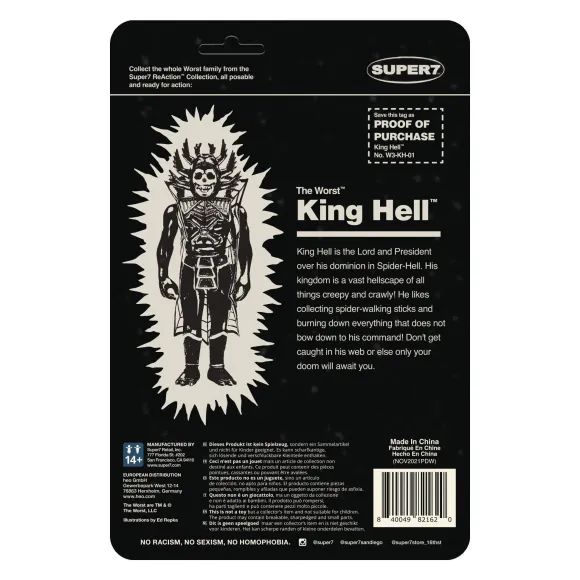 The Worst Reaction Figures Wave 3C - King Hell (Monster Glow) Sdcc 22