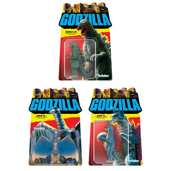 Toho Reaction Figures - Godzilla '84, Gigan & Rodan (Toy Recolors)